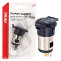 Přídavná elektrická zásuvka s klapkou 250 W 12 V 24 V AMiO-04434