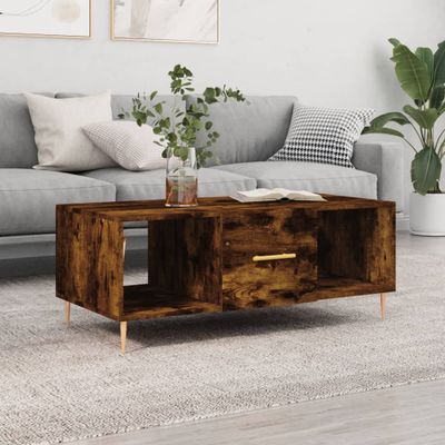 vidaXL Konferenčný stolík dymový dub 102x50x40 cm kompozitné drevo