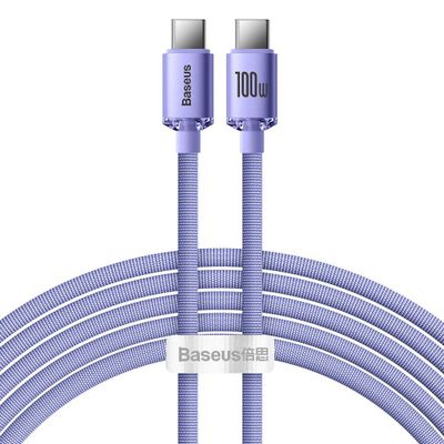 Baseus CAJY000705 Crystal Shine Series Dátový Kábel USB-C - USB-C 100W 2m Purple