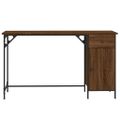 vidaXL Počítačový stôl hnedý dub 131x48x75 cm kompozitné drevo