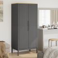 vidaXL Šatník FLORO sivý 77x53x171 cm borovicový masív