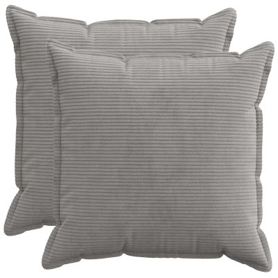 vidaXL Poťah na podložku 2 ks HOUTEN Svetlosivá 70 x 70 cm manšestr