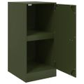 vidaXL Komoda olivovozelená 34,5x39x73 cm oceľ