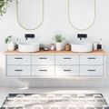 vidaXL Kúpeľňová doska 200x50x(2-4) cm neošetrený masív