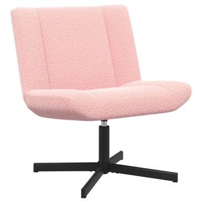 vidaXL Otočná stolička Ružová 63 x 75 x 76 cm Ovčia kože