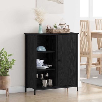 vidaXL Servírovacia skriňa Čierny dub 70 x 30 x 80 cm Kompozitné drevo