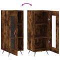 vidaXL Komoda dymový dub 34,5x34x90 cm spracované drevo