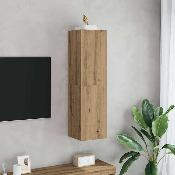 vidaXL TV skrinka dub artisan 30,5x30x110 cm kompozitné drevo