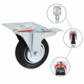 vidaXL Otočné kolieska s dvojitou brzdou 4 ks 100 mm