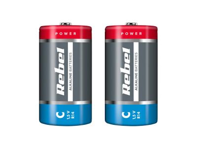 Batéria C (R14) alkalická REBEL Alkaline 2ks / shrink BAT0063