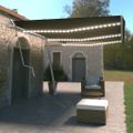 vidaXL Automatická markíza, LED a senzor vetra 600x350 cm, antracitová