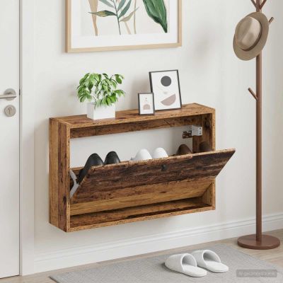 vidaXL Nástenný botník BREDA 71 x 17 x 43 cm Kompozitné drevo