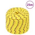 vidaXL Lodné lano žlté 14 mm 25 m polypropylén