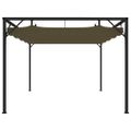 vidaXL Záhradný altánok, zaťahovacia strecha 3x3 m, sivohnedý 180 g/m²