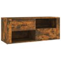 vidaXL TV skrinka dymový dub 100x35x40 cm spracované drevo
