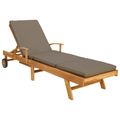 vidaXL Ležadlo s vankúšom 100% polyester a masívny teak
