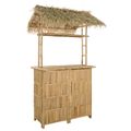 vidaXL Exteriérový barový stôl Prírodná 115 x 95 x 215 cm Bambus