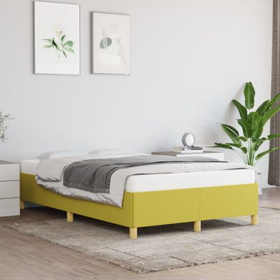 vidaXL Posteľ bez matraca zelená 120x200 cm látka