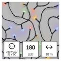 LED vianočný reťazec, 18 m, vonkajší aj vnútorný, multicolor, programy, časovač