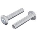 vidaXL Zámková skrutka Jednofarebný 2 ks Strieborná M6 x 30 mm Oceľ