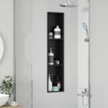 vidaXL Sprchový výklenok Čierna 90 x 20 x 9,5 cm Nehrdzavejúca oceľ