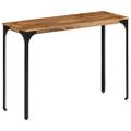 vidaXL Konzolový stolík hnedý 110x35x76 cm mangovníkový masív a železo