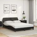 vidaXL Posteľ s matracom Dover čierna 120x200 cm umelá koža