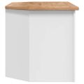 vidaXL Rohová TV skrinka biela 93x49x49 cm borovicový masív Panama Range