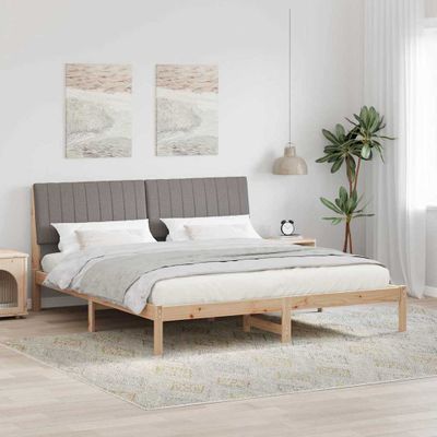 vidaXL Rám postele Hnedá 180 x 200 cm Masívne borovicové drevo