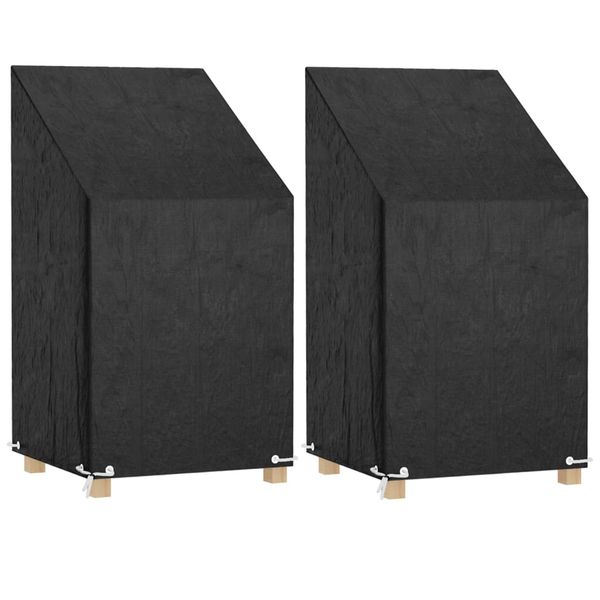 vidaXL Kryty na záhradnú stoličku 2ks 8 ôk 65x65x80/120 cm polyetylén