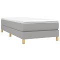 vidaXL Posteľný rám s boxspringom bledosivý 90x190 cm látka