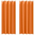 vidaXL Záclony na zatemnenie s krúžkami 2 ks Jasná oranžová Polyester