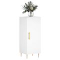 vidaXL Komoda biela 34,5x34x90 cm spracované drevo