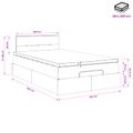 vidaXL Polohovací postel s matrací Čierna 120 x 200 cm Látka