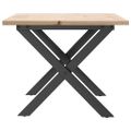 vidaXL Konferenčný stolík v tvare X 80x50x40 cm borovica a oceľ