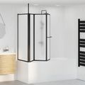vidaXL Sprchová zástena Biela 120 x 70 x 137 cm Hliník