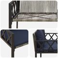 vidaXL Záhradné lavičky 2 -Seater 116 x 56 x 75 cm polyratan