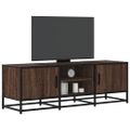 vidaXL TV skrinka hnedý dub 120x35x41 cm kompozitné drevo a kov