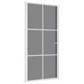 vidaXL Vnútorné dvere 102,5x201,5 cm biele ESG sklo a hliník