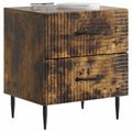 vidaXL Nočný stolík Dymový dub 43 x 34,5 x 47,5 cm Kompozitné drevo