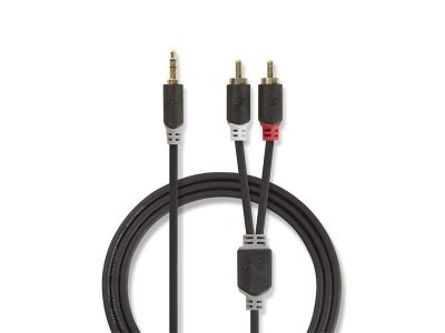 Kábel Jack 3,5mm stereo/2x Cinch 10m NEDIS CABW22200AT100