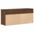 VidaXL Lavička na topánky Hnedý Dub 102x30,5x45cm Konštruktérske drevo