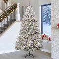 vidaXL Umelý Sklápací Vianočný Stromček 300 LED Zelená a biela 270 cm