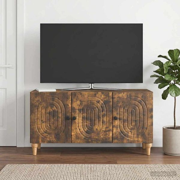 vidaXL TV skrinka 99 x 34,5 x 50 cm Dymový dub Kompozitné drevo
