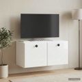 vidaXL Nástenná TV skrinka 59,5 x 31 x 30 cm Biela s vysokým leskom