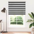 vidaXL Zebra roleta čierna 140x230 cm šírka látky 135,9cm polyester