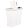 vidaXL Odpadkový kôš Biela 48,5 x 28 x 51 cm PP