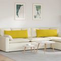 vidaXL Vankúše na pohovku 2 pcs Žltá 120 x 40 cm Kordúrová tkanina
