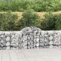 vidaXL Oblúkové gabionové koše 25 ks 200x50x80/100 cm pozink. železo