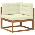 vidaXL Záhradná súprava gaučov 6 ks Prírodná a krémová